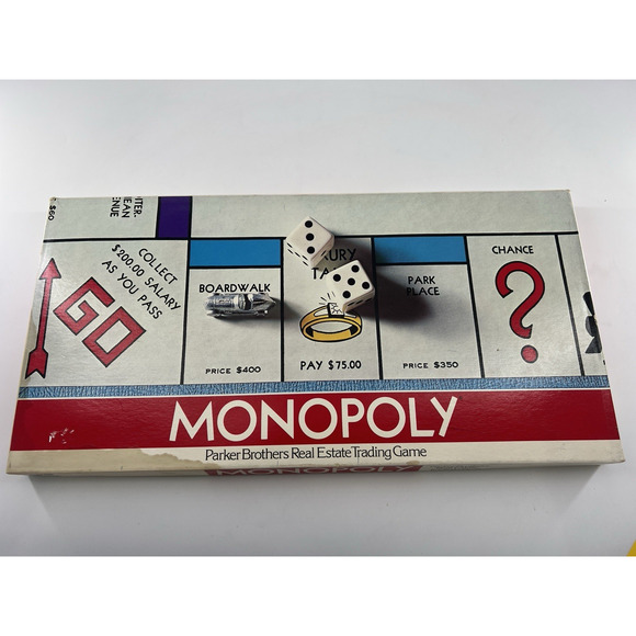 Vintage 1975 Monopoly No.9 Board Game Parker Brothers Family Night Collectible - Picture 1 of 16